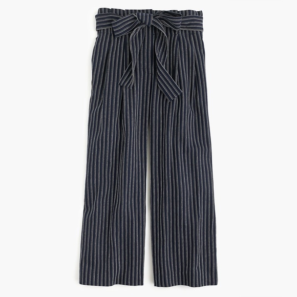 NWT J.Crew Point Sur Paper Bag Striped Pants - Picture 2 of 16